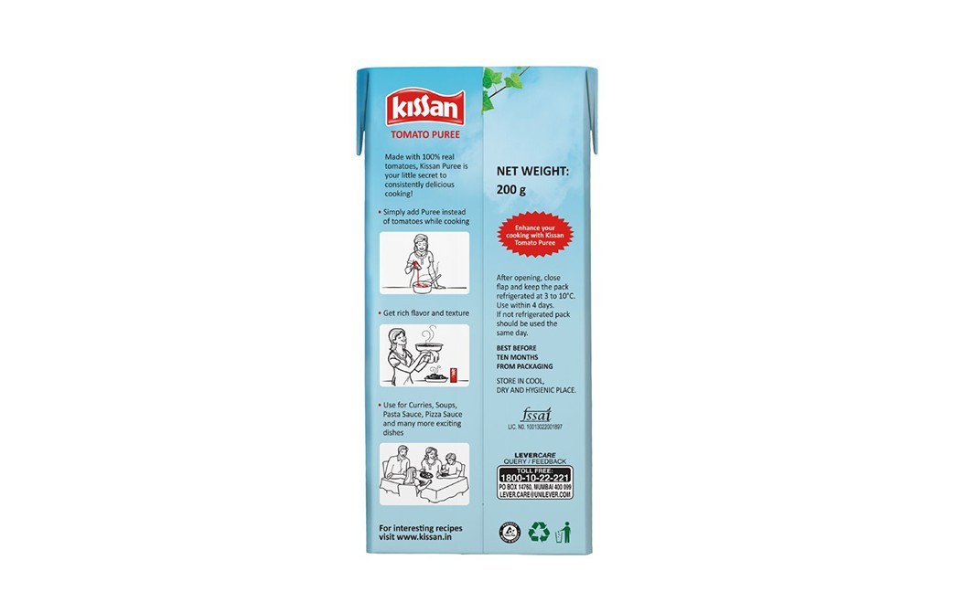Kissan Tomato Puree    Tetra Pack  200 grams